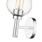 Z-Lite Sutton Wall Sconce, 1-Light, 6 In.W x 7 In.L x 10.25 In.H, Chrome/Clear 7502-1S-CH - alternate 5